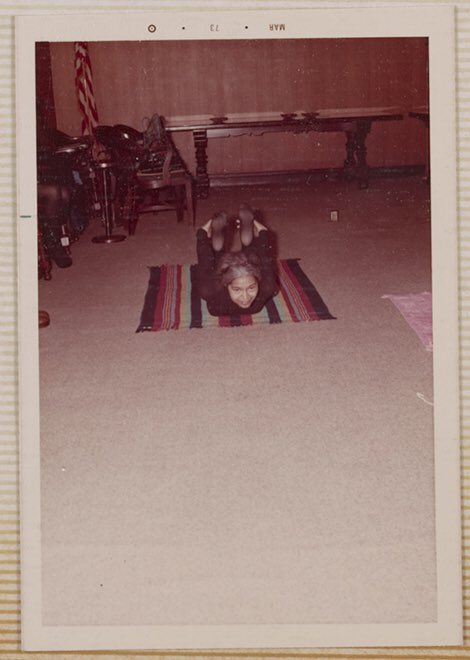 hinadirah's tweet photo. rosa parks doing yoga makes me so happy 🌹 https://t.co/uZ03KyVIGA