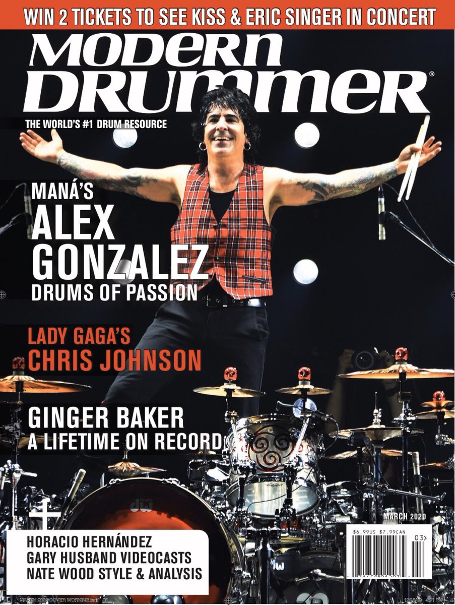 manaoficial's tweet photo. Portada de Marzo 2020 @modern_drummer 🔥🔥🔥#drummer #NAMM https://t.co/epSU0CHirf
