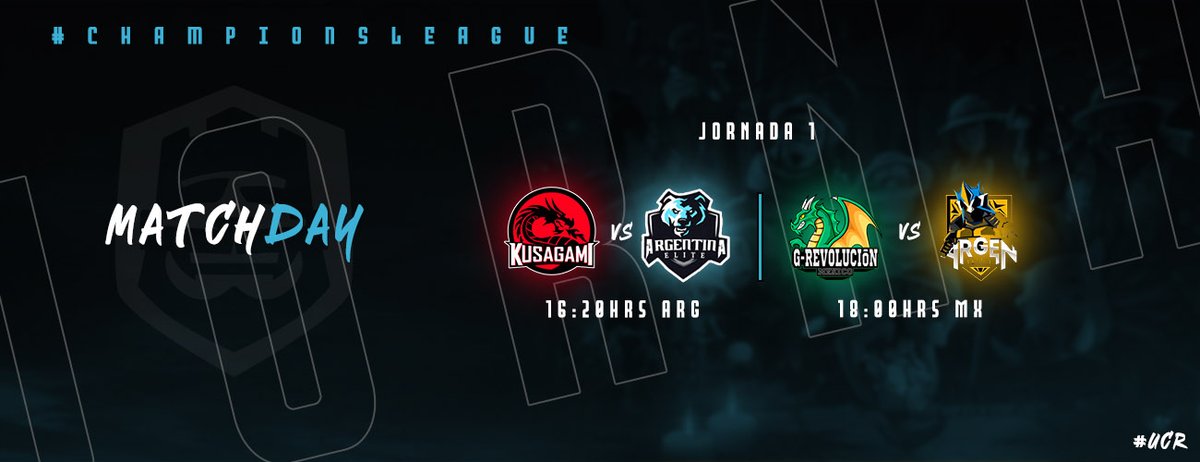 #MatchDay | #CL

- Iniciamos con Estos Primeros Partidos del Grupo 🅰, Quien se Llevara los Primeros Tres Puntos? 

JORNADA 1

Kusagami <a href="/KusagamiGG/">Kusagami</a> 
🆚
Argentina Elite @ArgentinaElite_
⏲ 16:20Hrs 🇦🇷

G-Revolución <a href="/G_revolucion_mx/">Team G-REVOLUCION MEXICO</a>
🆚
ArgenBattle <a href="/BattleArgen/">ArgenBattle</a> 
⏲ 18:00Hrs 🇲🇽

#UCR