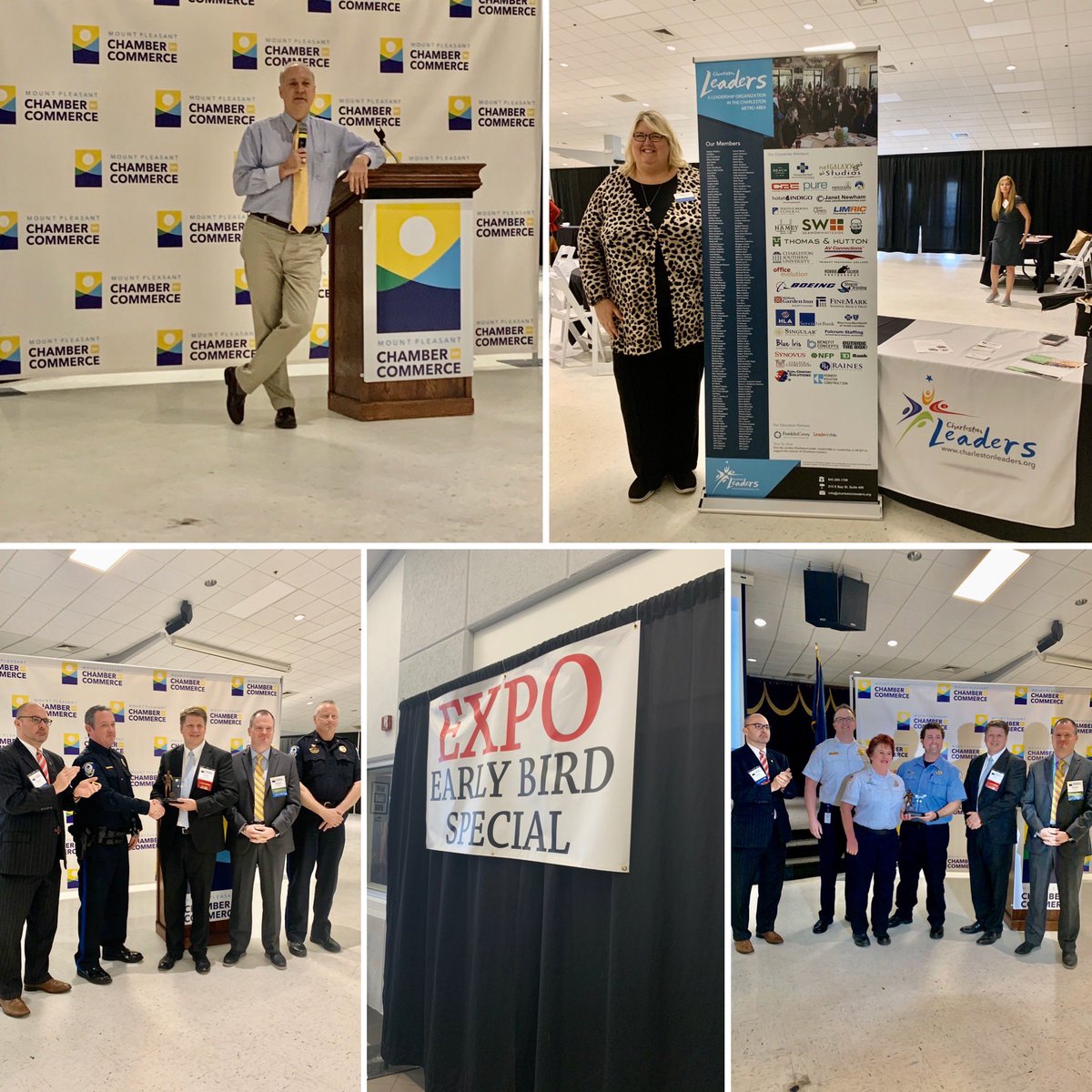 MPSCChamber's tweet image. First luncheon of 2020✔️ Mt. Pleasant Mayor Will Haynie shared his Palmetto Principle with guests • Lunch Sponsor: @ABCNews4 • Two 1st Responder Recognitions • Nonprofit Spotlight: @chsleader