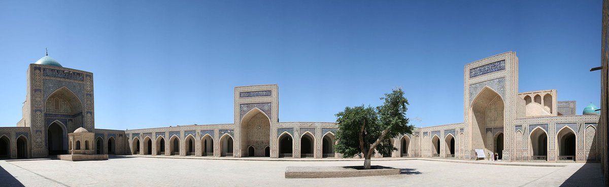 Inner courtyard of the Kalyan Mosque, part of the Po-i Kalyan Complex in Bukhara.