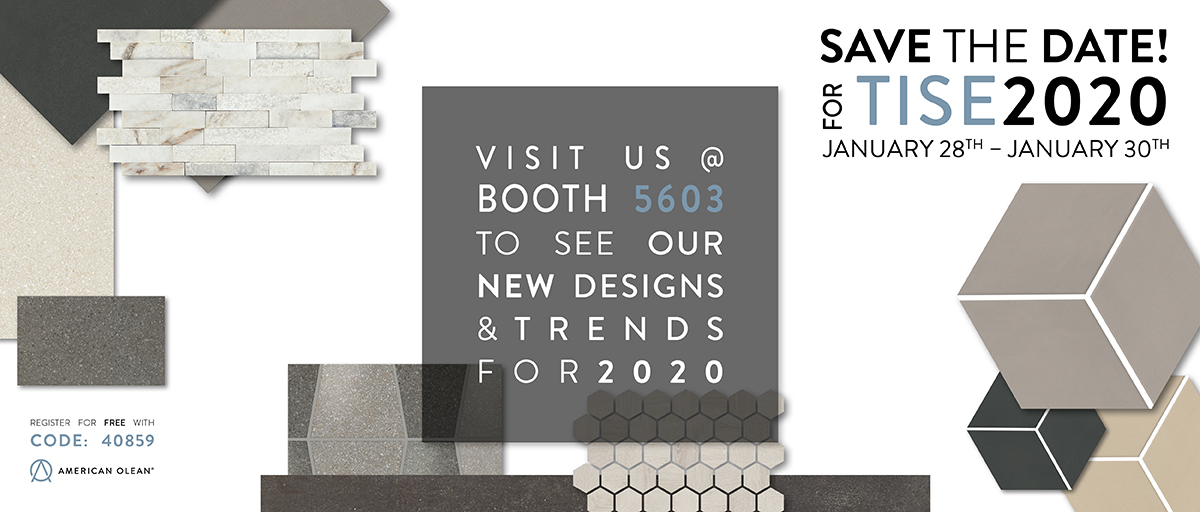 aonews's tweet image. We&apos;ll be back in Las Vegas for @TISEevents from 1/28-1/30 - stop by booth #5603 and check out what&apos;s coming for 2020! #TISE2020 #Surfaces2020 #AmericanOlean