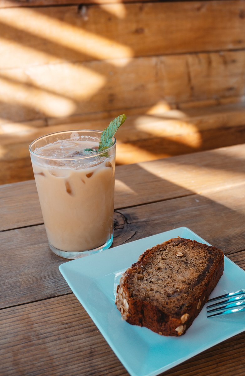 Grab a slice with something iced. 😋