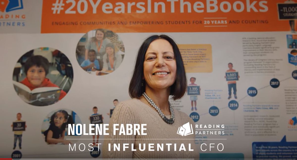 Armanino_HQ's tweet photo. Congratulations to Nolene Fabre of @ReadingPartners for being named Most Influential CFO for the Armanino CFO Evolution awards! https://t.co/pRRB6Bp9mx #armanino #cfoevolution #cfoevolutionawards2019 #transformation #mostinfluentialcfo #clientawards https://t.co/EGVMbIR0fR