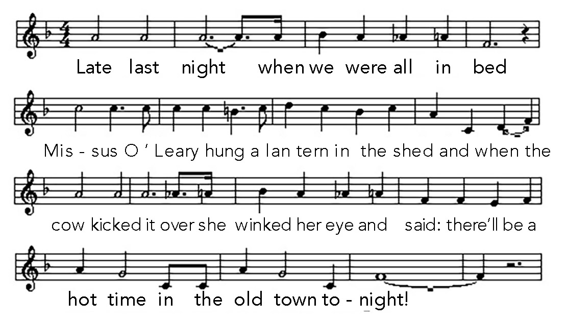 Curious City Did You Grow Up Singing There Ll Be A Hot Time In The Old Town Tonight With Lyrics About Mrs O Leary S Cow If Yes Where Did You Learn