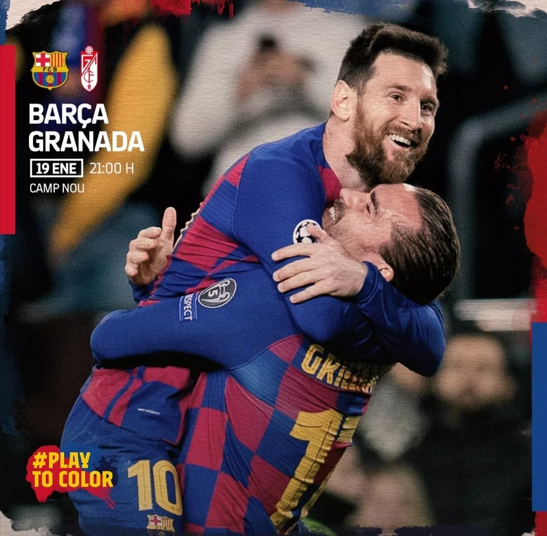 DIUMENGE 19 DE GENER SORTIDA BUS A LES 17h!!!!!!
PARTIT: BARÇA - GRANADA
LLOC: PLAÇA DE LA PAU (ANTIGUES PISCINES MUNICIPALS)
HORA PARTIT: 21h!!!!!!!