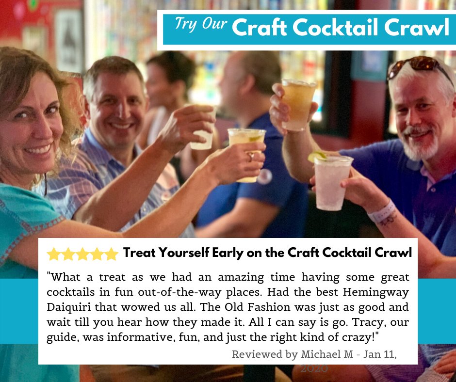 keywestfoodtour's tweet photo. You heard the man! "Treat Yourself Early" to the #CocktailCrawl during your next #KeyWest vacation! https://t.co/i89Ba4tZnM