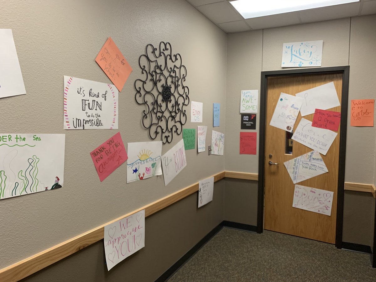 I got poster-bombed by ⁦<a href="/CobbMSCyclones/">Cobb Cyclones</a>⁩ Caring a club today. This had made my week! #wearecobb #fisdlearns