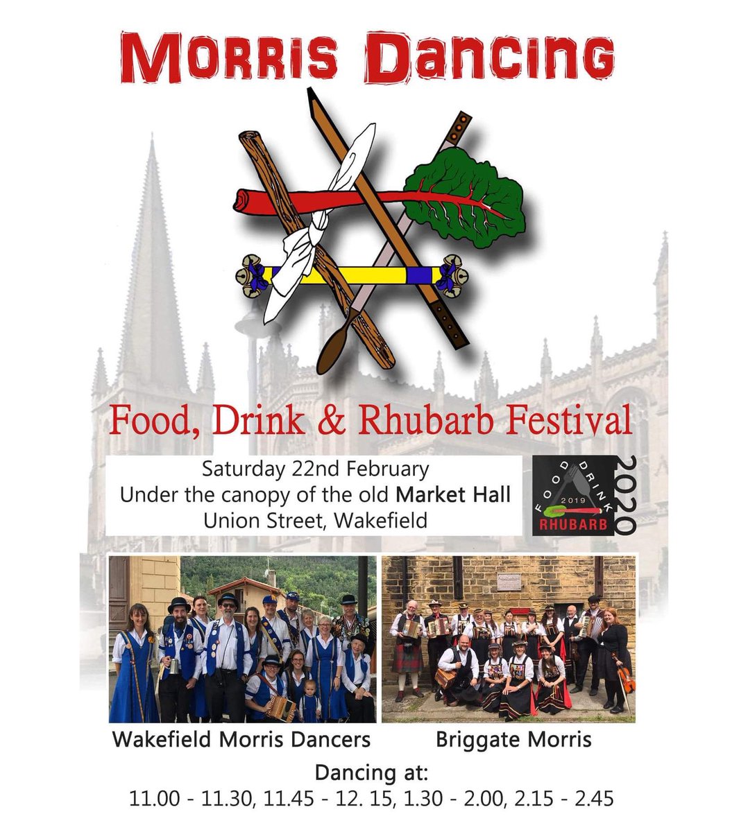 We are happy to announce that our good friends at Briggate Morris will be joining us for the Rhubarb Festival!
Here’s our dance schedule. Feel free to come and see us 💃🕺