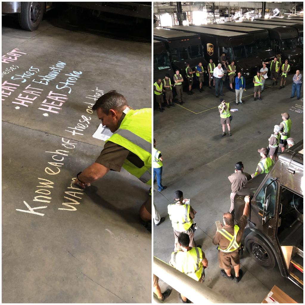 Bayside Safety member , Cesar Madera and Lara Stachow keep the group informed on the importance of hydration! A well hydrated person can be safefrom the Florida heat and provide super service!!
#stayhydrated #floridaupsers 
@FloridaUPSers <a href="/ericpearsonups/">Eric Pearson</a>