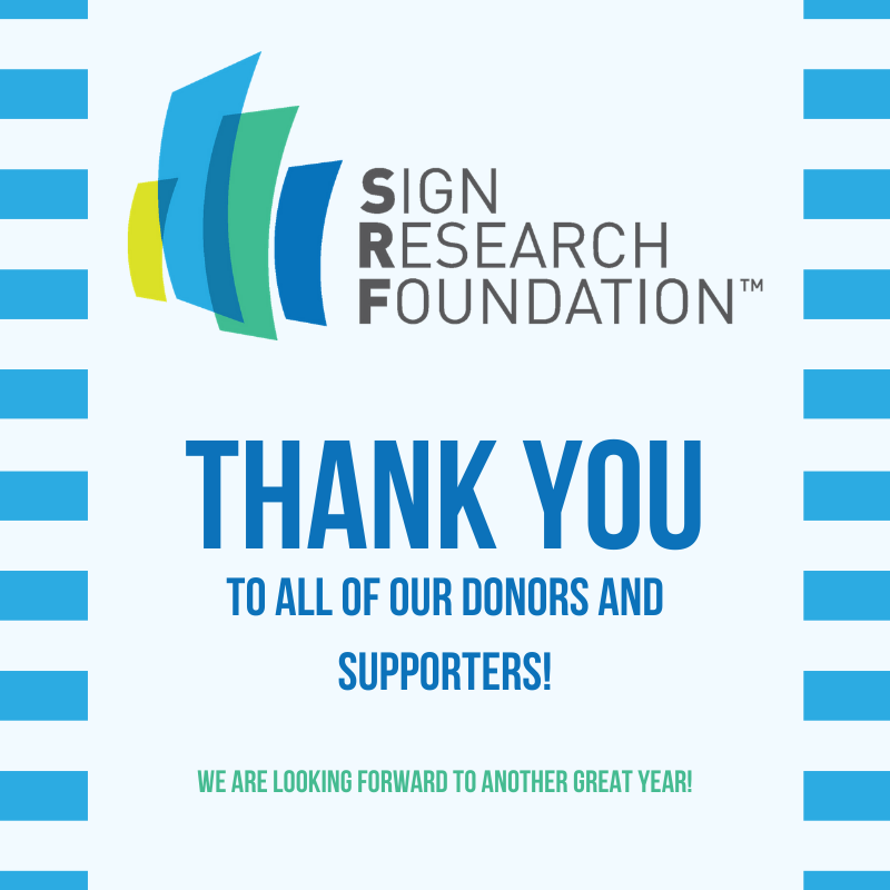 SignResearch's tweet photo. We want to take a moment to thank all of our wonderful supporters! We couldn't do it without you. Not a supporter yet? Join us here: https://t.co/6d3V4d0dnV #SRF #SupportSRF https://t.co/7qxQZJZ0cG