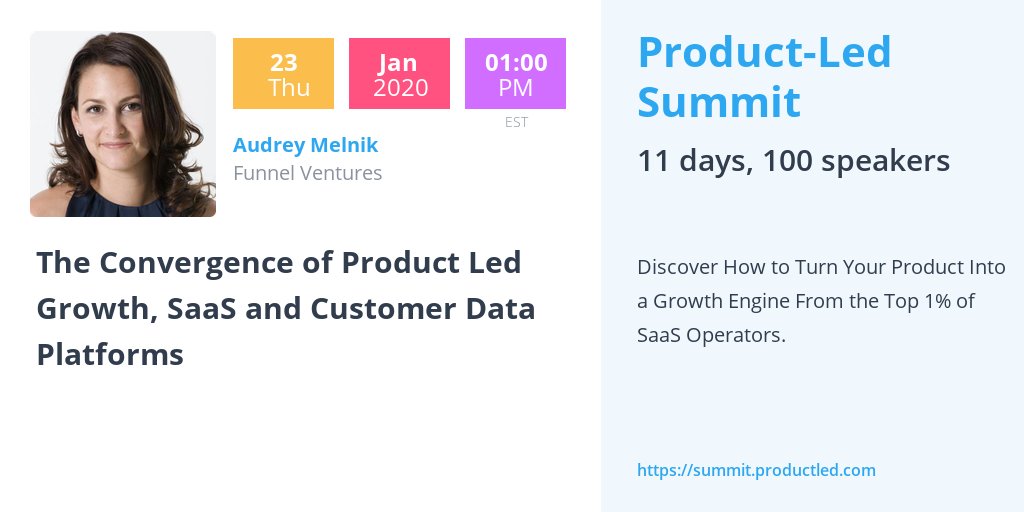 audreymelnik's tweet image. 460 people have registered for my talk so far!  Have you registered yet? #customerjourneyoptimization #productledsummit
summit.productled.com/?sc=ZzMJcQMR&amp;amp;a…