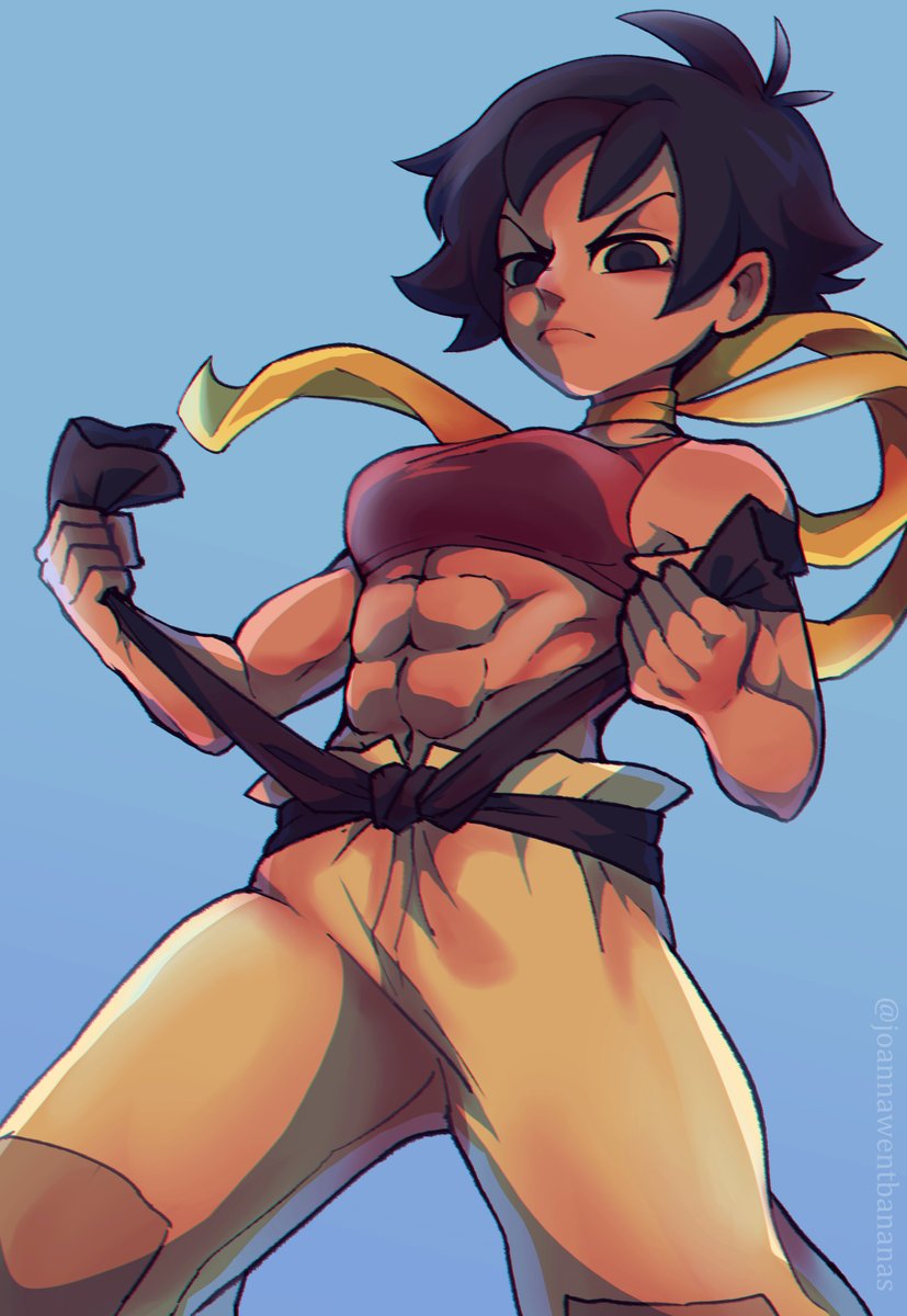 JoJoWentBananas's tweet photo. Makoto is done! 
thanks for voting, probably Rainbow Mika will come next 💙
#StreetFighter https://t.co/80N7sVeNdI