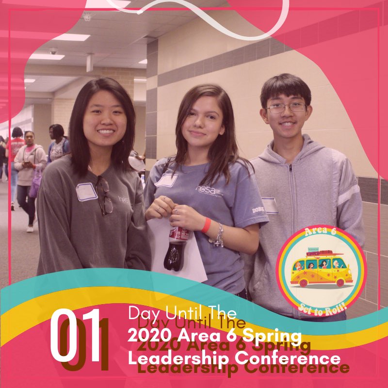 hosaarea6's tweet photo. Only ONE day left until SLC!! Your officers are so so excited to see you! Don’t forget to bring a photo ID, your guidelines, and any supplies for your event! Can’t wait to see your spirit! #transfixedon6 #settoroll https://t.co/axW4q7QTmU