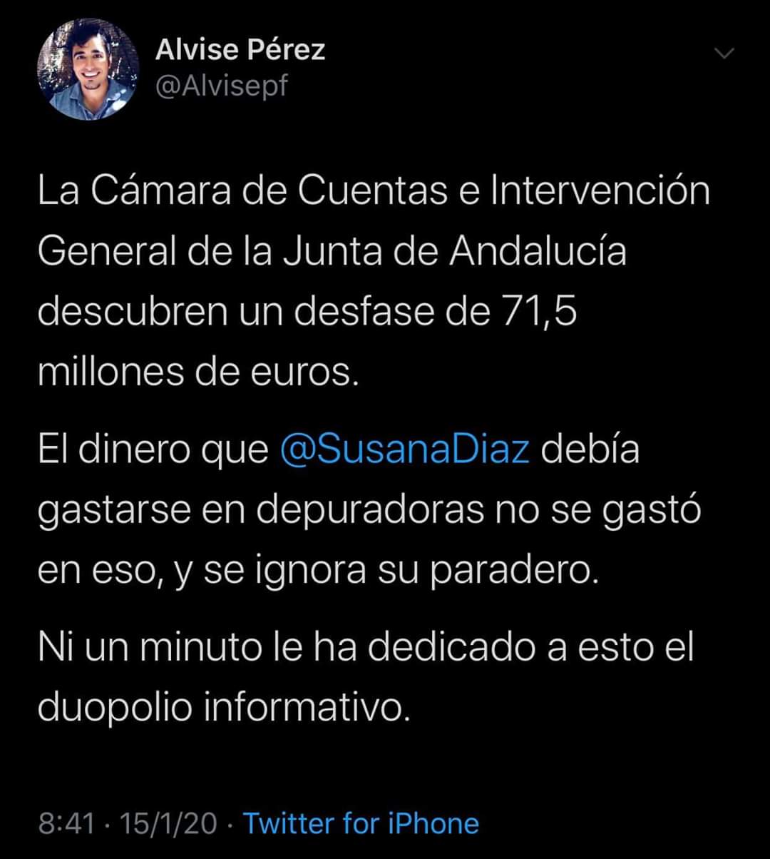 La Andalucia de Suasana Diaz y el desfase de 71,5 millones de €  destinados a una supuesta depuradora, no aparecen.... EObn37nXsAEUF_1?format=jpg&name=large
