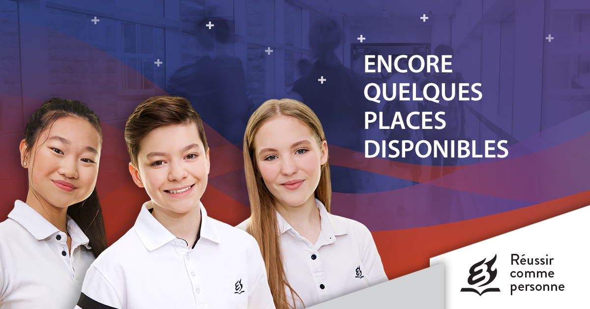 Il n'est pas trop tard pour inscrire votre enfant au Collège! 😀 Encore quelques places sont disponibles pour l'année scolaire 2020-2021. Les inscriptions pour 2021-2022 sont également ouvertes! Pour les procédures d'inscription, sans examen d'admission: collegeblondin.qc.ca/admission/insc…
