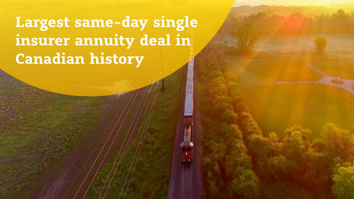 We’re pleased to announce with Morneau Shepell a $560 million annuity deal with Iron Ore Company of Canada, a subsidiary of Rio Tinto. This is the largest same-day single insurer annuity deal in Canadian history covering 3,700 pensioners and beneficiaries! bit.ly/2NtZDxe