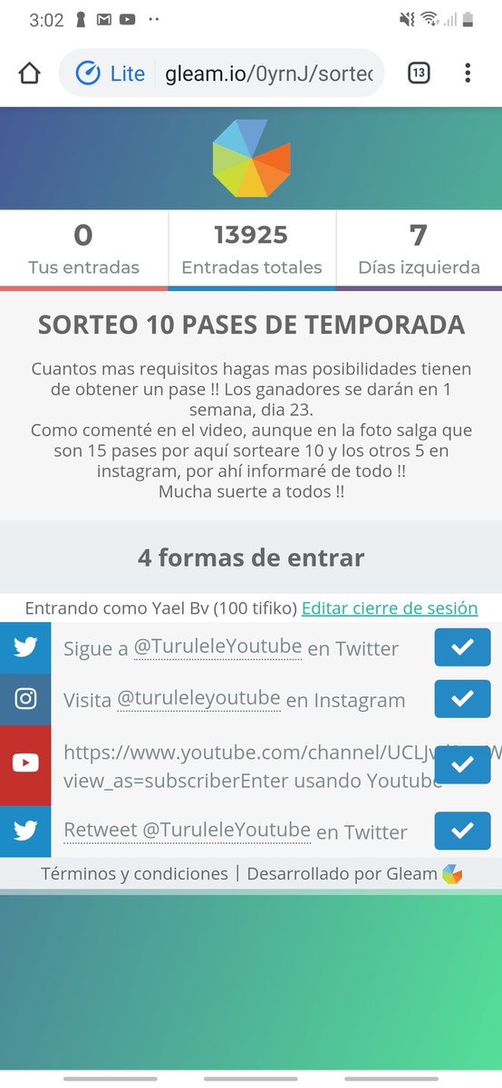 YaeldeJessGarc2's tweet photo. @TuruleleYoutube Espero poder ganar algo por primera ves en la vida jajaja https://t.co/ijR21eLq1V