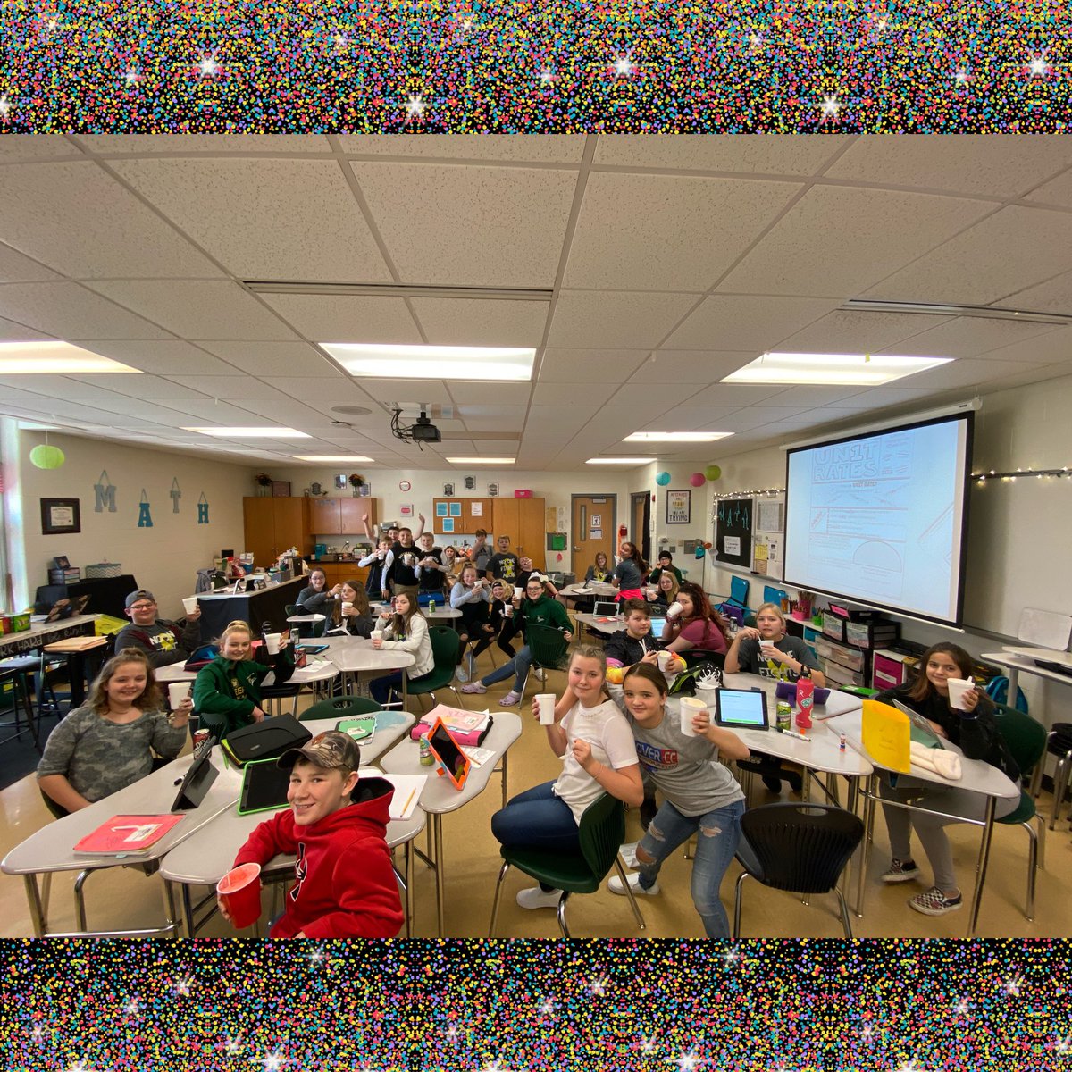 HeyMrsDill's tweet photo. 🎉S/O to P6 math for having the largest percentage of students meeting their NWEA math goal! Root beer floats for the class! 🎉 #meetinggoals #makinggrowth https://t.co/yF6p3bFyJo