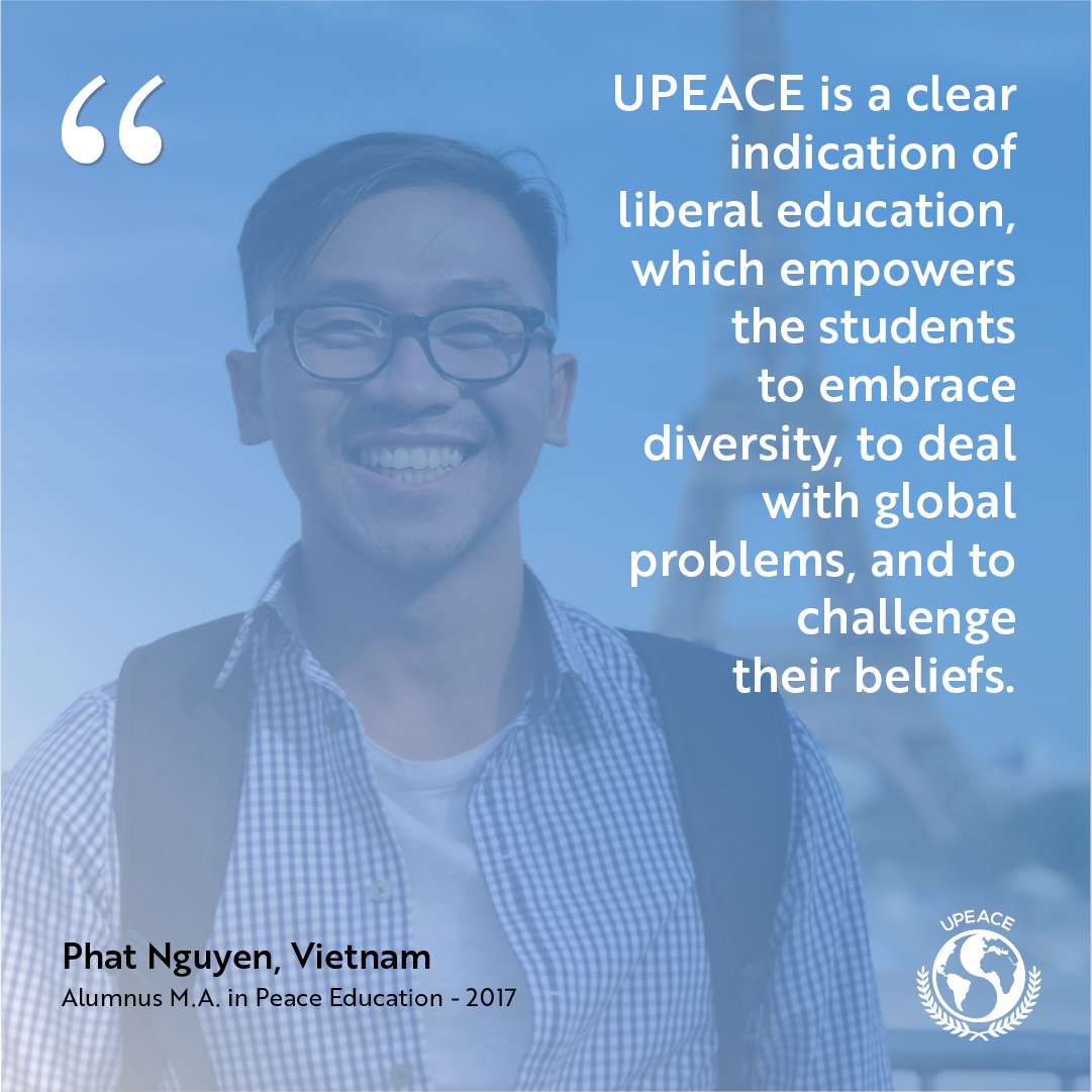 UPEACE's tweet photo. The University for Peace offers #Masters and #Doctorate degrees.
Learn more about us here: https://t.co/k0xL2SmlEG
#changingtheworld #HumansOfUPEACE #UPEACERS #walkthetalk #separtedelcambio #UniversidadparalaPaz #UPAZ #MastersDegree #UPEACE #CostaRica https://t.co/UJgHX859M2