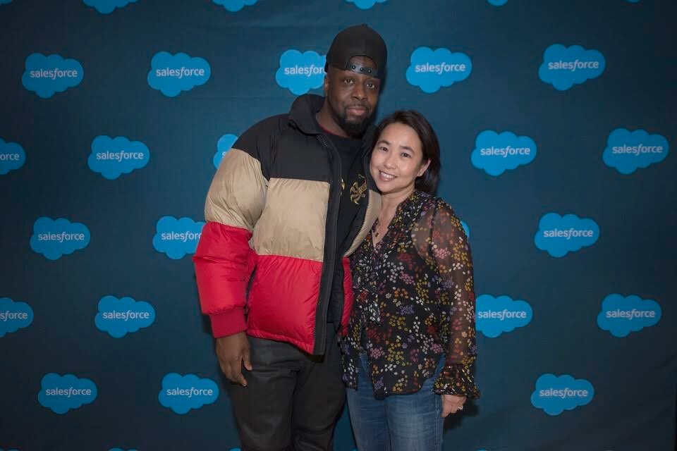 ntaychak's tweet photo. Most fun this week?? Hanging w @wyclef & the honor of introducing him on behalf of @Salesforce - lovely conversation w a kind & humble superstar ๐ซ #SalesforceRetail #NRF2020 https://t.co/MCKAe1WF2l