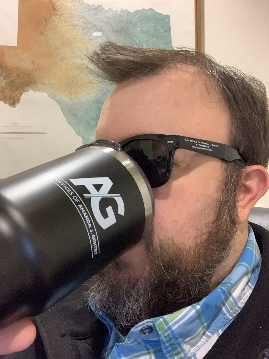 CStoneIntel's tweet photo. While she's out there fighting the good fight, I'm kicking back with a cocktail and some new shades. Thanks for the swag, @clownatlaw. Much love from Texas! #Represent #LawMerch https://t.co/7VJ6Is8hba