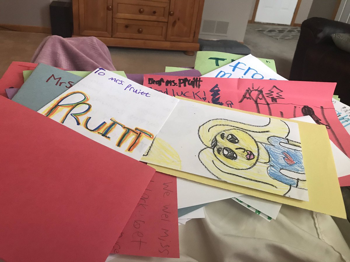 Thanks to everyone who sent nice messages, emails, phone calls and notes. My surgery went well and now I am home resting. Special shout out to <a href="/wbroughton3/">Whitney Broughton</a> and @MissBriles for the get well soon cards from their class. I finally felt up to reading them and it totally made my day!