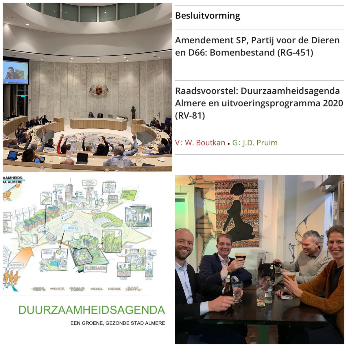 jmeindersma's tweet photo. Vanaf 14/11 vorig jaar sprak de #raad036 over de Duurzaamheidsagenda. En vandaag vastgesteld. Heel blij mee. Door veel mensen lang aan gewerkt, maar vooral door @MaytedeVries en @SandervanVoorn. Dank dank dank (om in de stijl van @PvvW te blijven 😎)

https://t.co/ifjLufi4Ku https://t.co/PBj8vki1sn