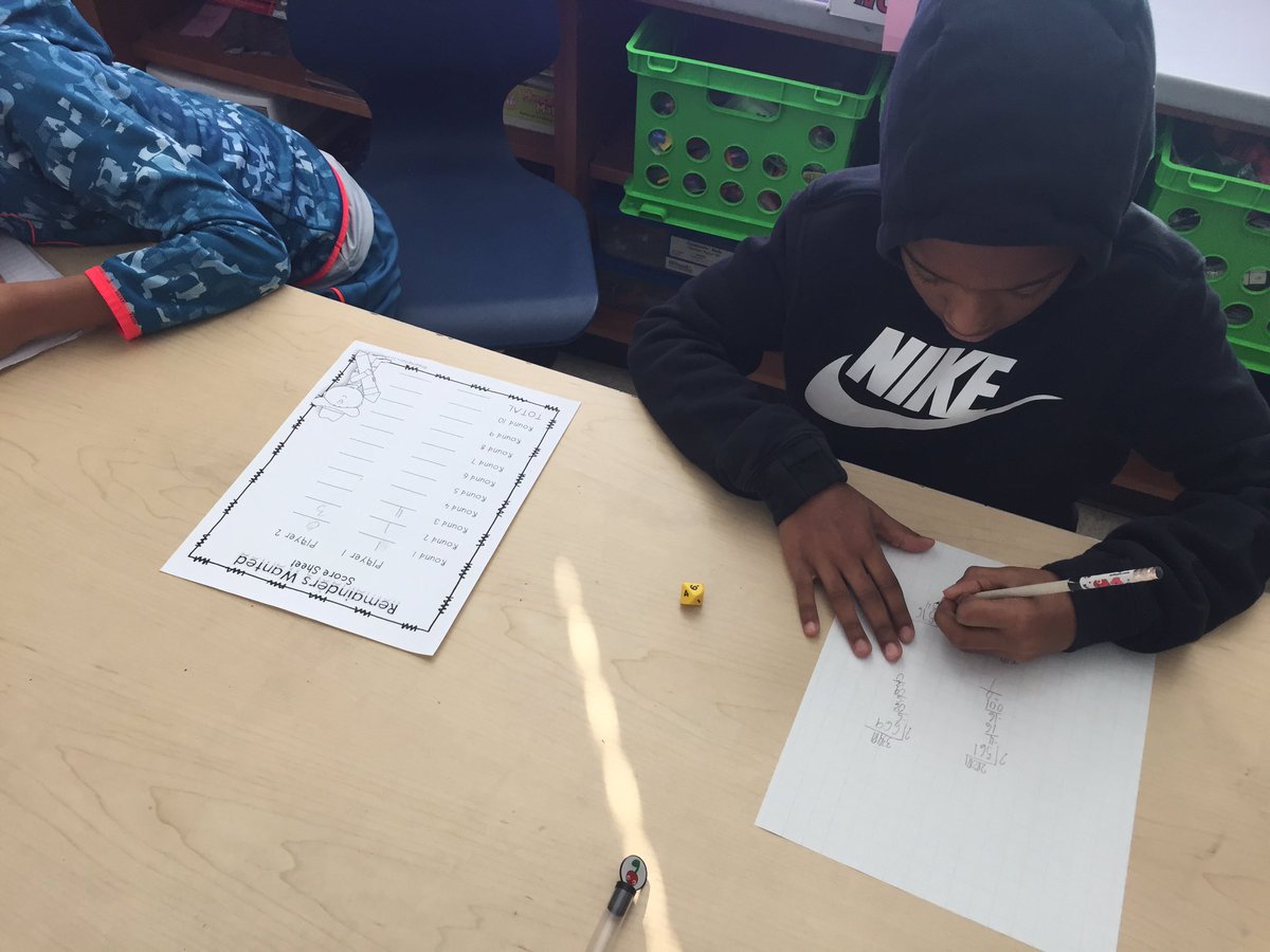 MrsReider1's tweet photo. Ss searched for remainders today to practice their division strategies. So much excitement for such a simple game! @LyonsMill @BCPSMATH @MrJacksonLMES https://t.co/zOYdfYnS3t