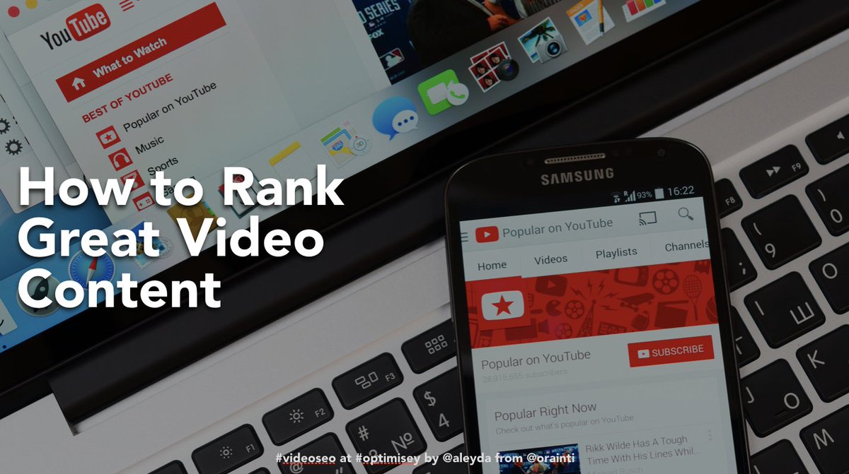 aleyda's tweet photo. How to Rank Great Video Content - my slides from the @Optimisey event #Optimisey 

https://t.co/4sOC9qrHok https://t.co/OSuyUNcluM