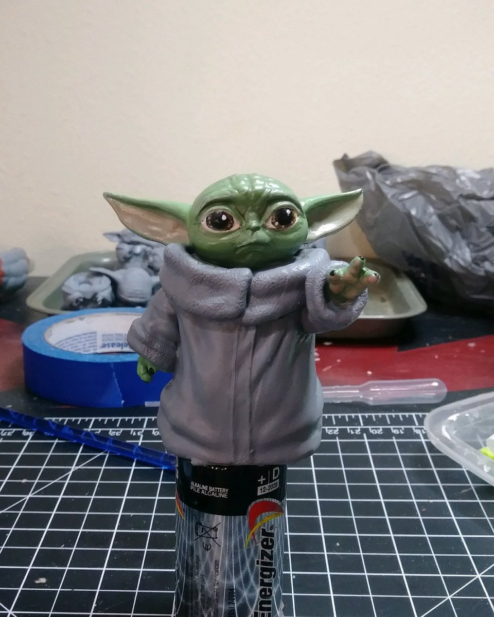 CRart_studio's tweet photo. WIP!
He's so cute!!!!
Send a PM to pre-order yours today and may the force be with you!
.
.
#babyyoda #wip #thechild #starwars #art #carlosanthonyart #nerdart #yoda #3dprint #painting https://t.co/AaEv2Itgt2