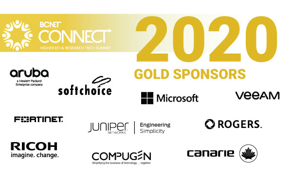 BCNET2022's tweet photo. We are excited to announce our returning Gold sponsors. Thank you for your continued support! @ArubaNetworks @CANARIE_Inc @CompugenInc @Fortinet @JuniperNetworks @microsoftcanada @ricohcanada @Rogers @softchoice

A special shout out to our new gold sponsor @Veeam #BCNET2020. https://t.co/cpDMvzzL5A