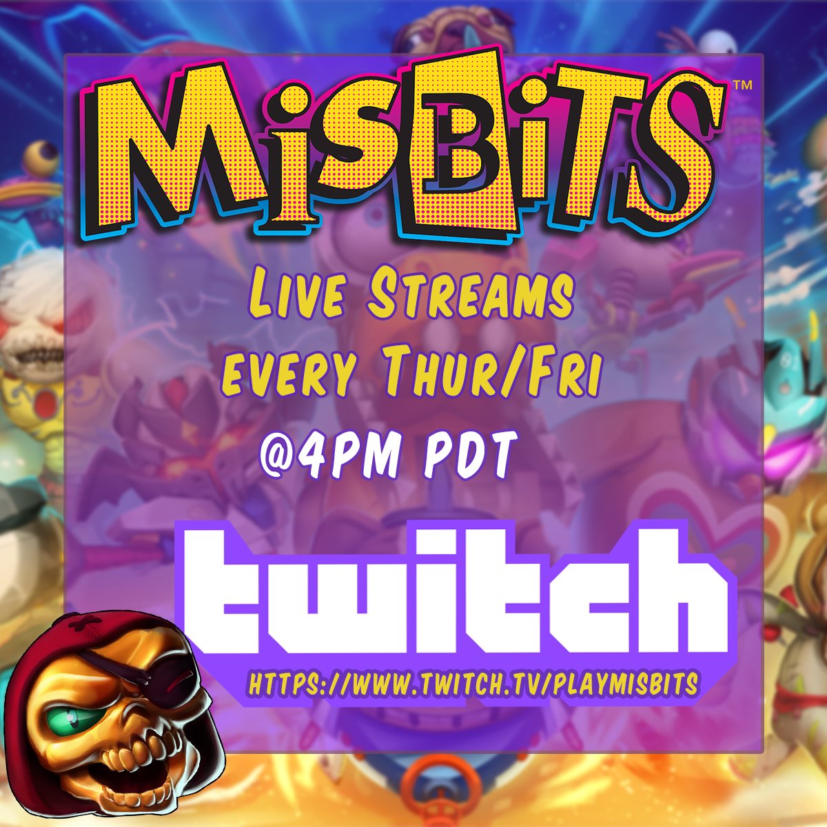 PlayMisBits's tweet image. We're now officially streaming on Twitch!!! 

Our Community Manager, will be running live streams every Thursday/Friday @4PM PDT, so be sure to tune in! 

twitch.tv/playmisbits

#DevStreams #indiedev #indiegame