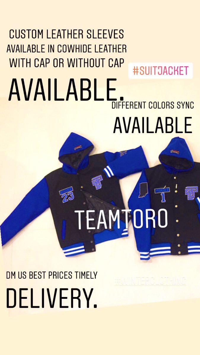 TEAMTORO (@team_toro_intl) on Twitter photo Winter 🥶 varsity jackets 🧥 Customised 😇 TEAMTORO works with teams, leagues, schools and pros to create a custom sportswear experience.
🔥Fast Turnaround
💰Lowest Price
🌟Any Design/size
🥇All Sports
Email:teamtorointernationalpk@gmail.com
Phone /Whats app. +92 308 6898-235 Winter 🥶 varsity jackets 🧥 Customised 😇 TEAMTORO works with teams, leagues, schools and pros to create a custom sportswear experience.
🔥Fast Turnaround
💰Lowest Price
🌟Any Design/size
🥇All Sports
Email:teamtorointernationalpk@gmail.com
Phone /Whats app. +92 308 6898-235