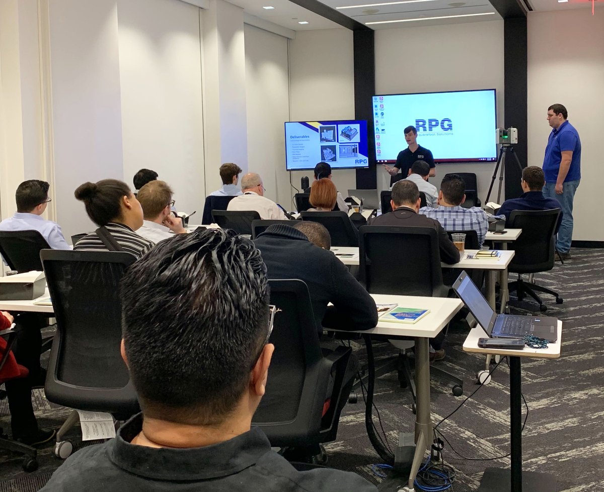 rpgsfs's tweet photo. One week ago, we had a successful Lunch and Learn at Jacobs in Arlington. We delved into the world of 3D Laser Scanning, including the #BLK360 and the #RTC360. Special thanks to James Mossiman with @ClearEdge_3D who presented as well! https://t.co/B5oslTNxBa
