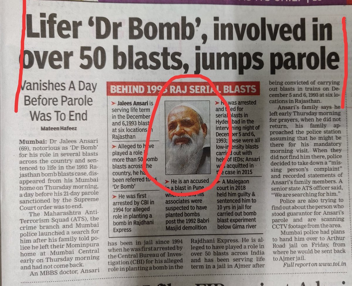 porinju's tweet photo. The world should learn from Indian Democracy &amp; Secularism! We give liberal parole to Islamic terrorists once they cross 50 blasts! https://t.co/kn3KSJ2vjI