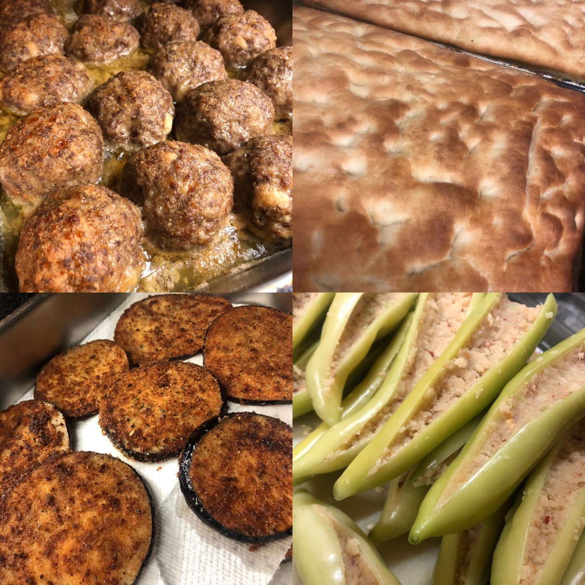 Panaros's tweet photo. Homemade #Meatballs, freshly baked #focaccia #bread, #eggplant, &amp; #stuffedhotpeppers - just a typical prep day @panarosrestaurant...open from 11am-3pm M-F. We Make The Food As If We Are Going To Eat The Food. #ChewOnThat 
 #Buffalo #BestKeptSecret #Lunch https://t.co/HzurtLtBcy