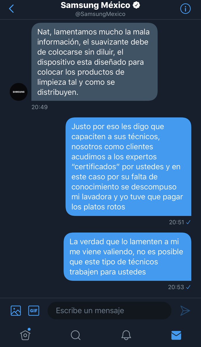 NatRiveraL's tweet photo. EN SAMSUNG, no se hacen responsables de sus acciones ni un año me duro y además yo tuve que pagar por la compostura de algo que si no les hubiera hecho caso mi lavadora no se hubiera descompuesto #losodio #samsungIneptos #NoComprenSamsung https://t.co/W0bHOncWtI