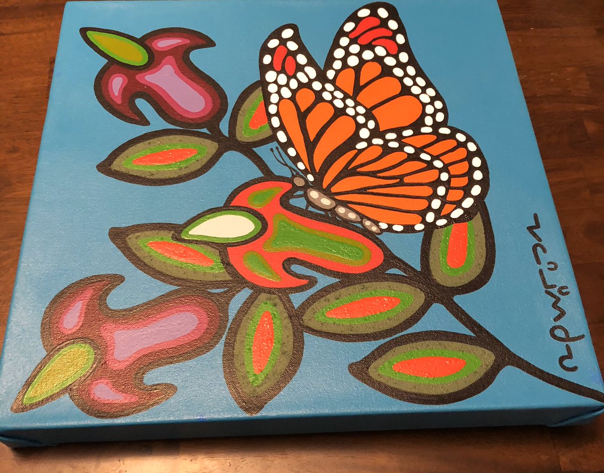 Laws0fLove's tweet photo. Every time I take #potstock gains I allow myself a new painting. This painting was courtesy of $meta. The artist is creating a new one for me courtesy of $acb $cron #Morrisseau   #anishannabe #Woodland #addictedtoart #SandyLakeFirstNation https://t.co/JE6wh2J4vJ