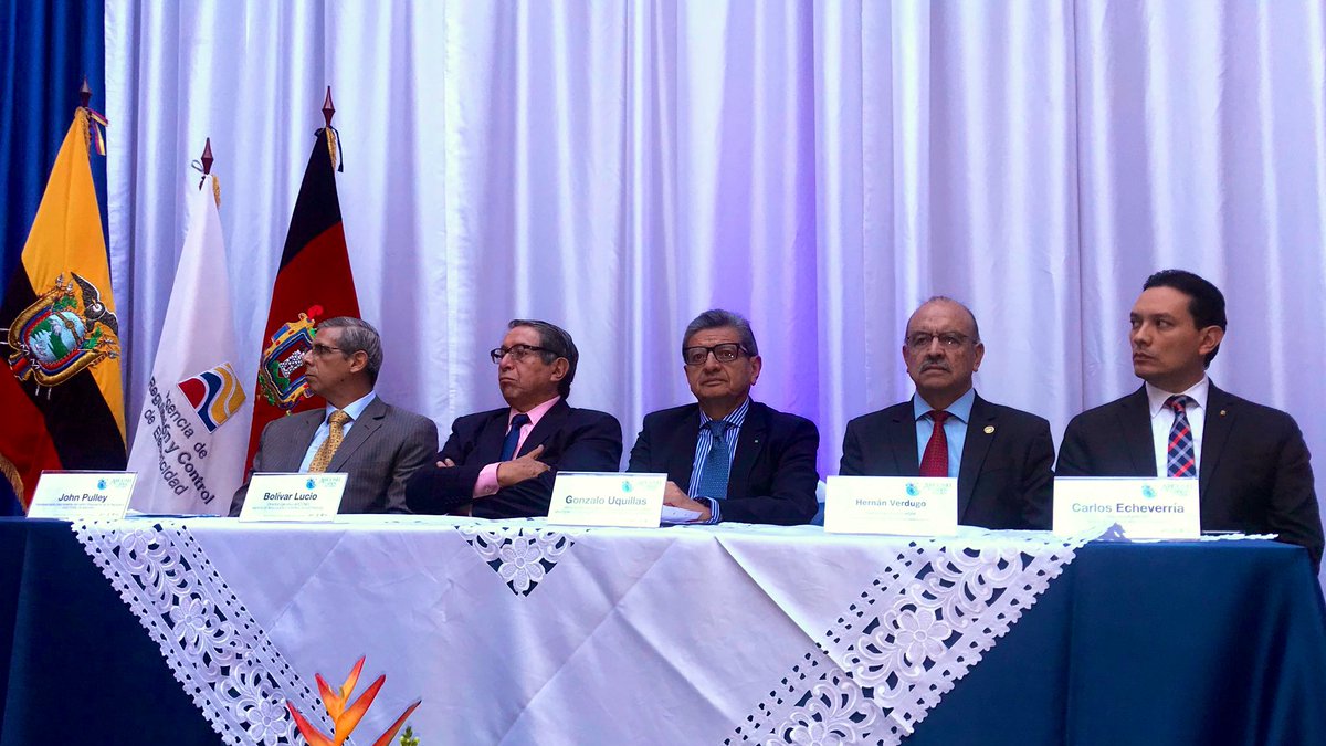 Muy honrado de participar en la Sesión Solemne en conmemoración del 5o aniversario de <a href="/Arconel_ec/">Agencia de Regulación y Control de Electricidad</a>.  Un saludo extensivo a las autoridades, funcionarios y colaboradores que con su trabajo engrandecen esta institución.