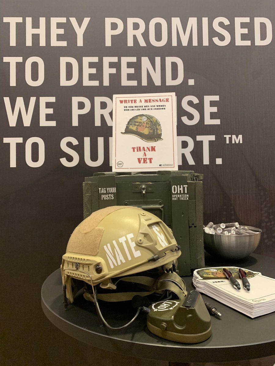 SupportOHT's tweet photo. Check out the OHT helmet at the Colosseum booth at the Tailgate 2020 show in Vegas! #supportOHT Colosseum Athletics thank you for your support! https://t.co/IGDuU2DPef