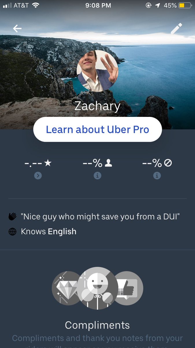 Z_Rob77's tweet photo. I hope that Uber appreciates my bio half as much as my college friends that I’ll randomly pick up at Dollhouse or Fasslers https://t.co/UH5ixabBRI