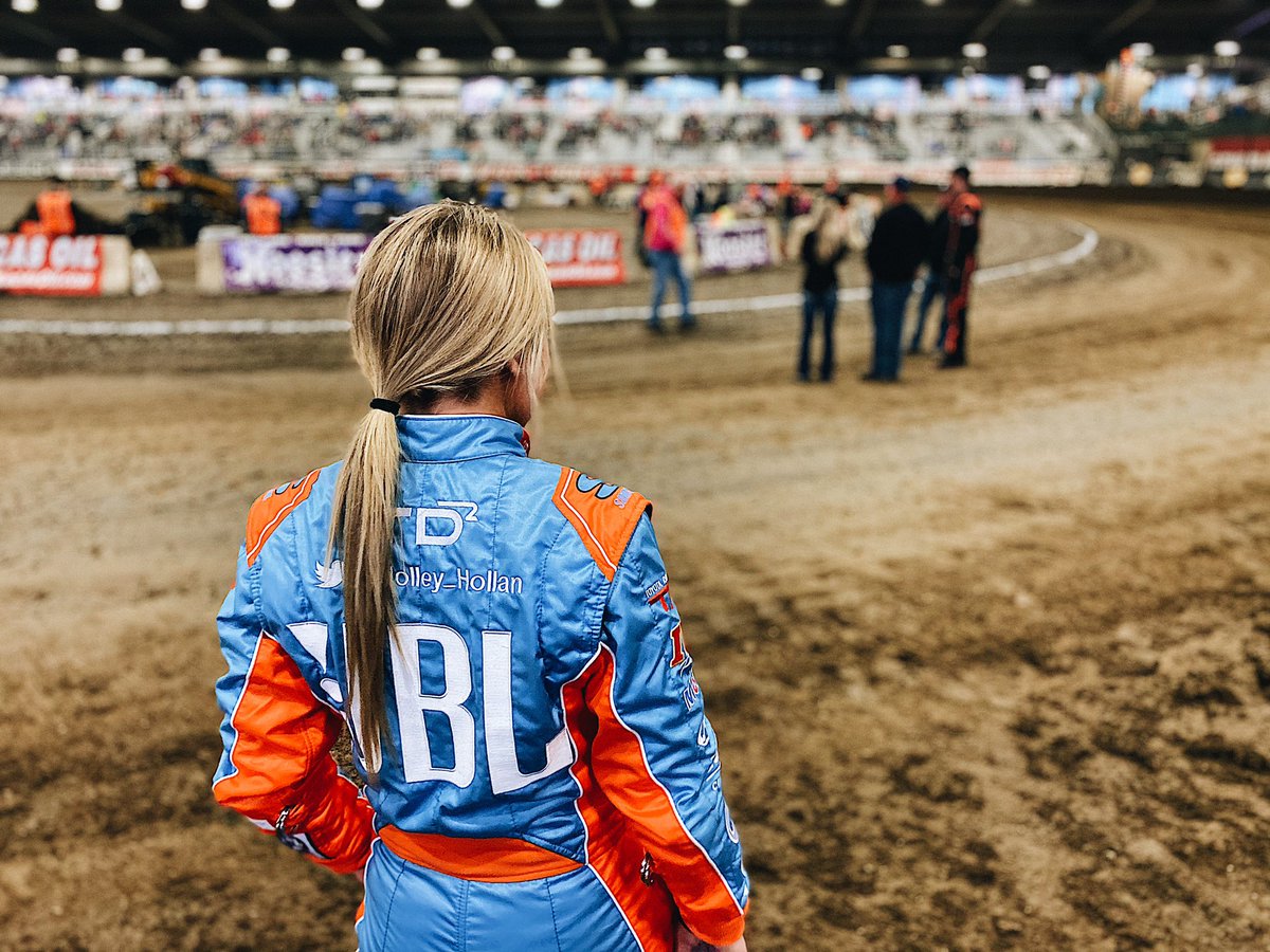 Before heat races begin, <a href="/Holley_Hollan/">Holley Hollan</a> checks out the track surface at Chili Bowl.

She was 9th quick in hot laps with a time of 11.575 in the <a href="/JBLAudio/">JBL</a> No. 67K. <a href="/MichaelKofoid/">Buddy</a> was 4th quick at 11.287 in the <a href="/Mobil1/">Mobil 1</a> No. 67.