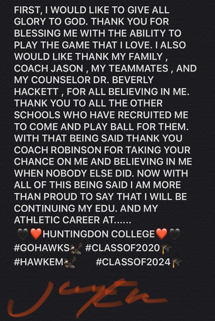 jaylonevans12's tweet photo. #AGTG AFTER A GREAT VISIT &amp; TALK W/ @CoachT_HC ❤️ I AM PROUD TO ANNOUNCE✝️THAT I AM COMMITTED TO HUNTINGDON COLLEGE🦅❤️1️⃣2️⃣ 
@HawksFootball @bhamqb_100 @CoachAdamMann @HCHawksSports @CoachMallardHC 
#HAWKEM
#CULTURE https://t.co/6NZrzulRhj