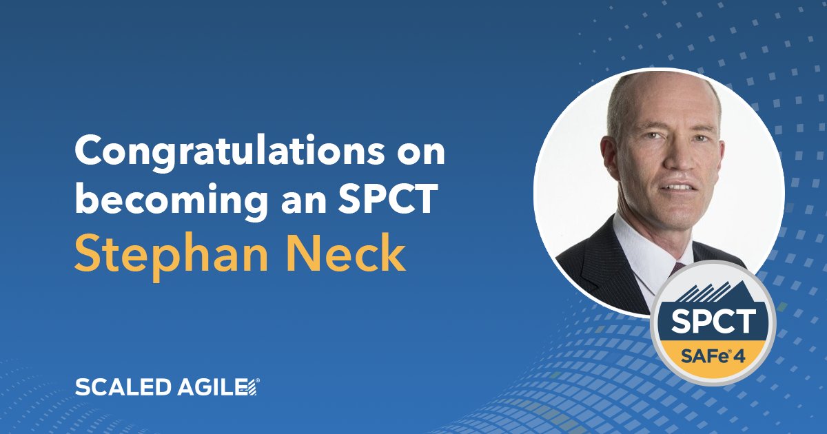 Congratulations to Stephan Neck of Flow Sphere on achieving SPCT status!