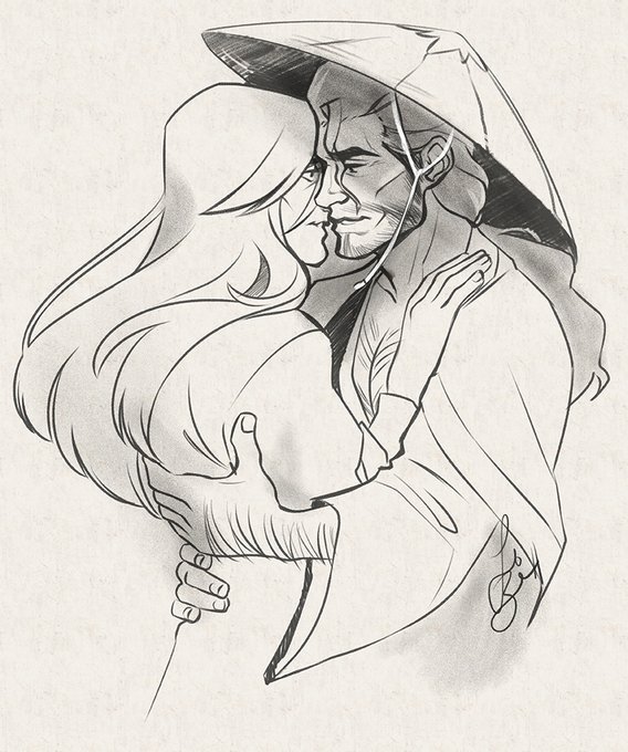 Got to walk down memory lane when @padmabhujaga commissioned me to draw Jushiro and Shunsui ;u; One of my favorite Bleach ships. Thank you for letting me draw these two for you!! 