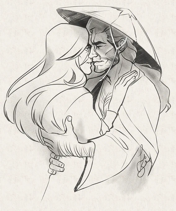 Got to walk down memory lane when @padmabhujaga commissioned me to draw Jushiro and Shunsui ;u; One of my favorite Bleach ships. Thank you for letting me draw these two for you!! 