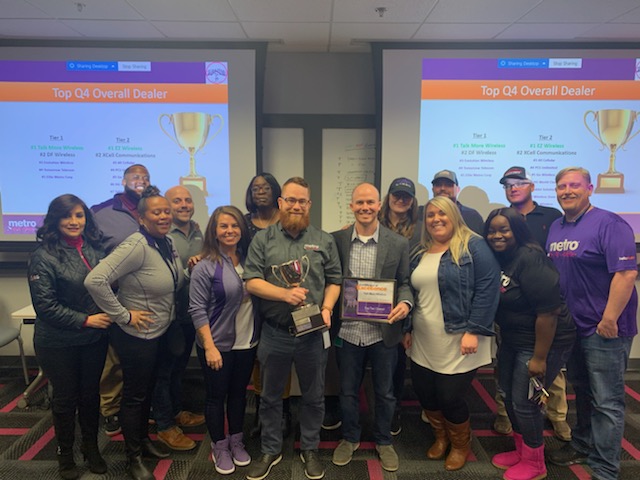 CHueser's tweet photo. And the winners are...... @TalkMoreTeam 4Q19 Overall TN Top Tier I Dealer @MandaGossett overall Top ASR! #TEAMTN #GLRPride #RockyTopRocks #PurpleLife #MetrobyTMobile #allthewinners #proud https://t.co/jB8ud6VPIE