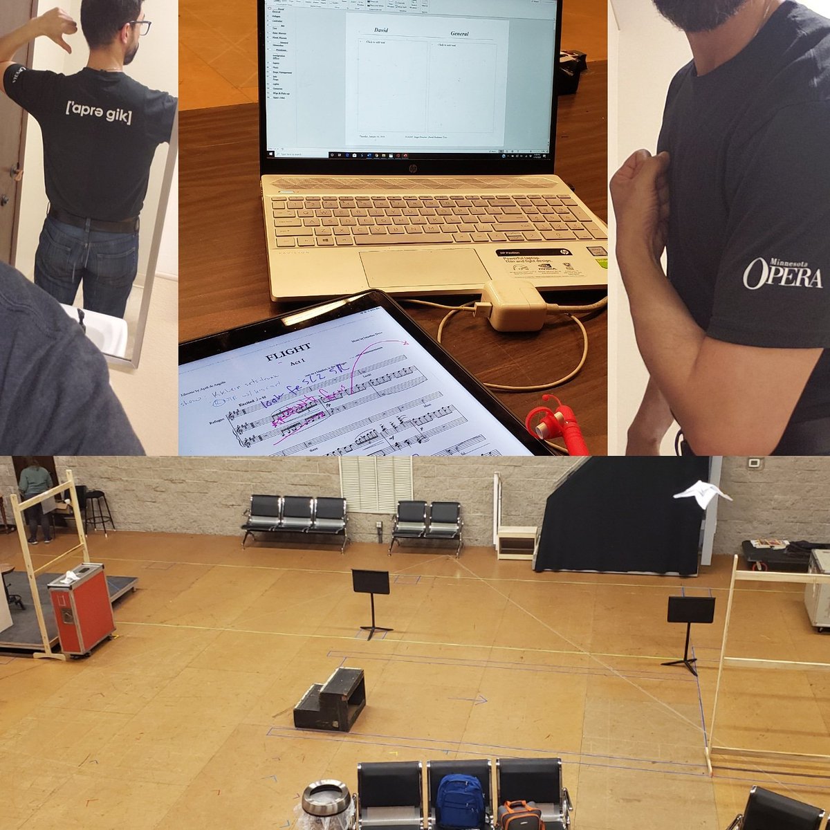 dtorodirects's tweet photo. All set for tonight's final room run. Wearing my opera geek shirt for good luck
#FLIGHT #JonathanDove #DirectorLife #LatinoDirectors #LatinosInOpera #SocialJusticeOpera #20thCenturyOpera @mnopera @OperaParallele https://t.co/V3lSKYtlAV
