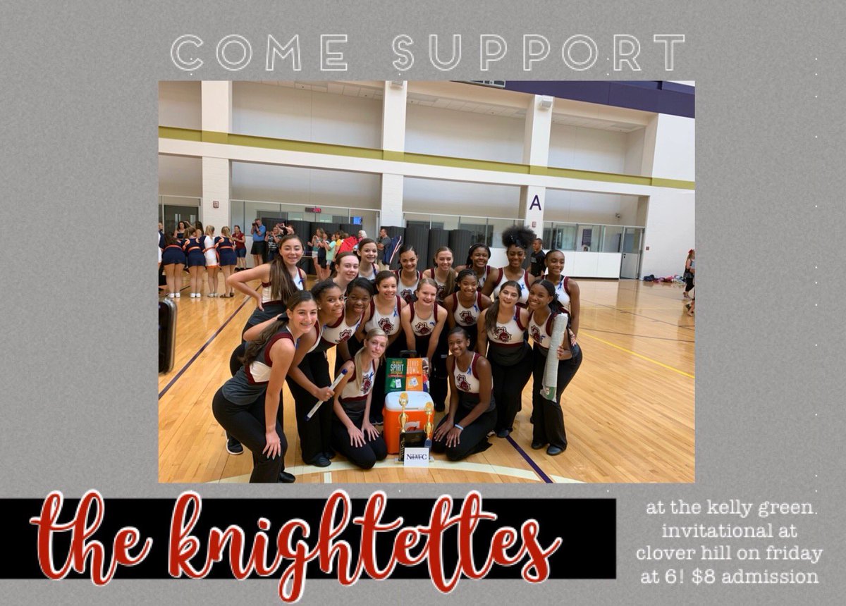 Come support the Thomas Dale Knightettes at our last competition of the season! Starts at 6 at Clover Hill High School and it’s $8 admission. Can’t wait to see you there!⚔️